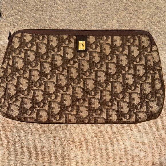 Dior Brown Trotter Monogram Cosmetic Bag - Picture 1 of 7
